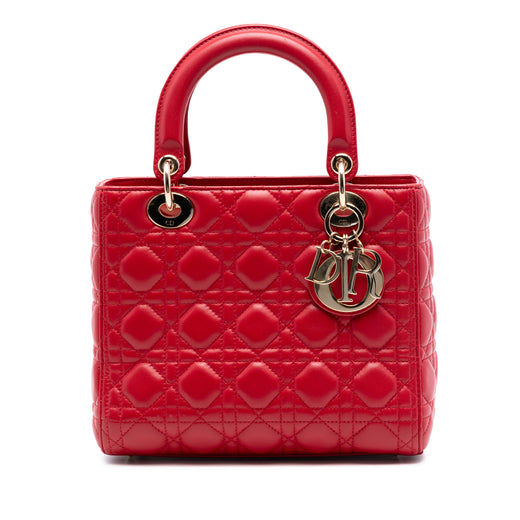 Medium Lambskin Cannage Lady Dior - Image 1