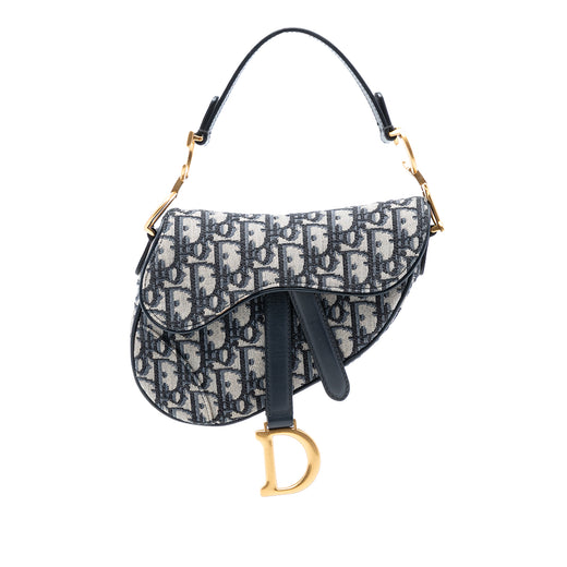 Mini Oblique Canvas Saddle Bag - Image 1