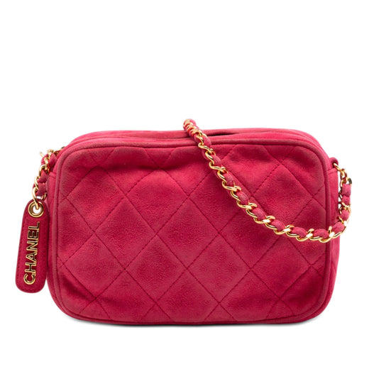 CC Quilted Suede Camera Bag - Image 1