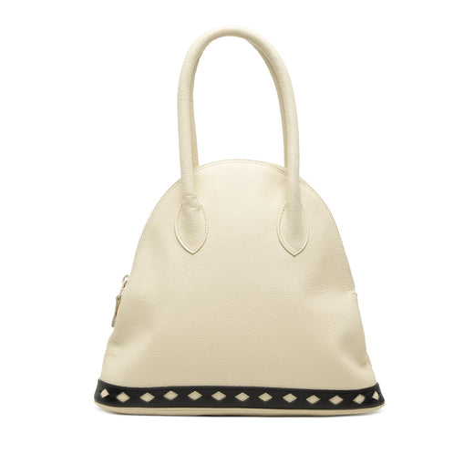 Leather Dome Diamond Cut Handbag - Image 1