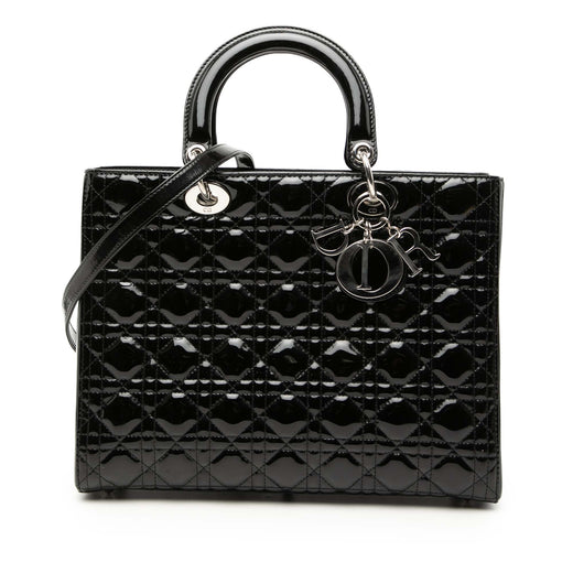 Large Patent Cannage Lady Dior - Image 1