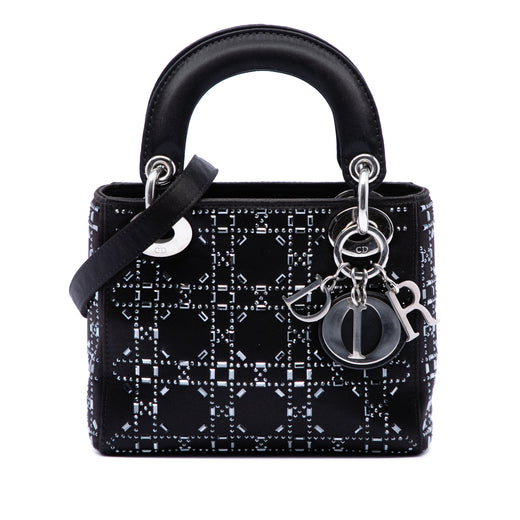 Mini Satin Cannage Strass Crystal Embellished Lady Dior - Image 1