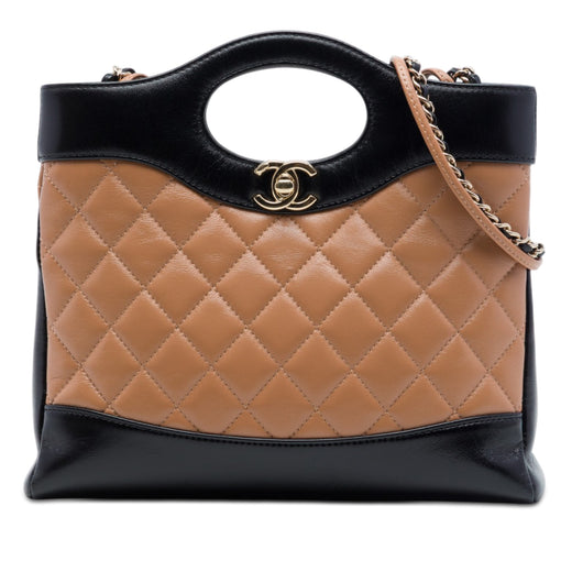 Mini Bicolor Quilted Lambskin 31 Shopping Bag - Image 1