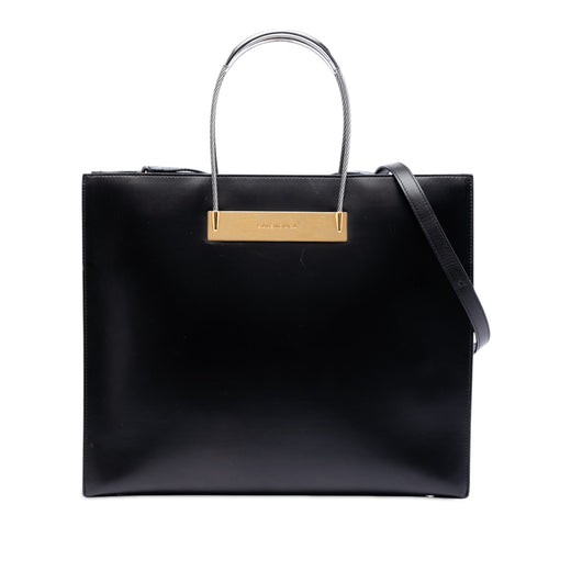 Small Leather Cable Shopper Tote - Image 1