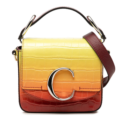 Mini Croc Embossed Ombre Calfskin C Satchel - Image 1