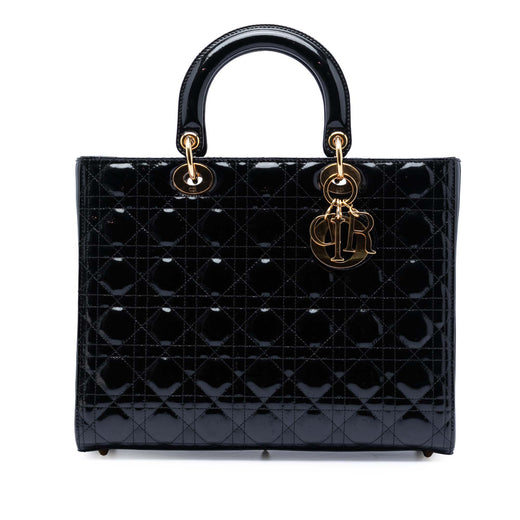 Large Patent Cannage Lady Dior - Image 1
