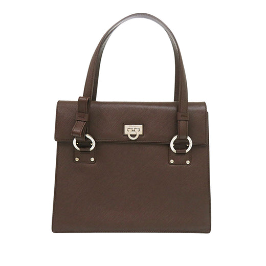 Leather Gancini Ribbon Handbag - Image 1