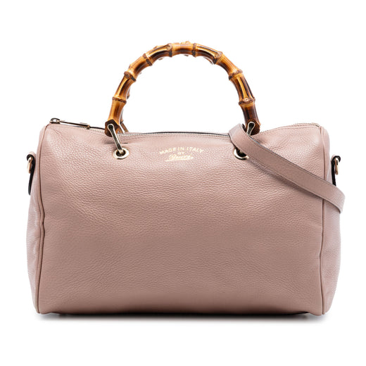 Medium Calfskin Bamboo Shopper Boston Bag - Image 1