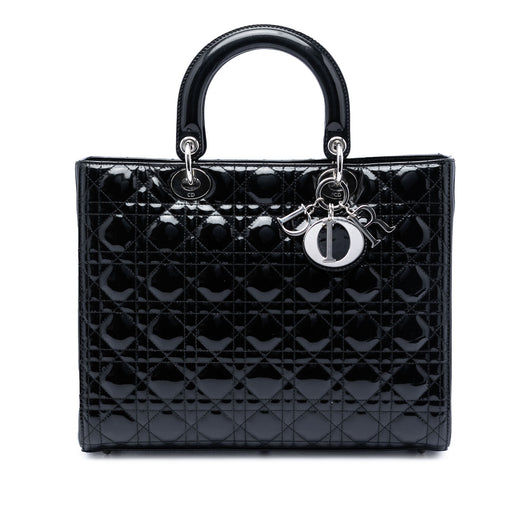Large Patent Cannage Lady Dior - Image 1