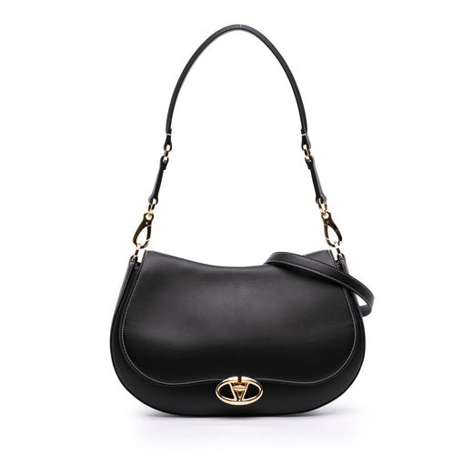Medium Leather Ohval Flap Bag - Image 1