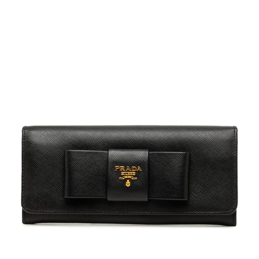 Saffiano Lux Bow Continental Wallet - Image 1