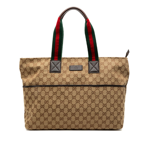 GG Canvas Web Tote - Image 1