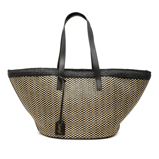 Medium Raffia Panier Basket Shopper Tote