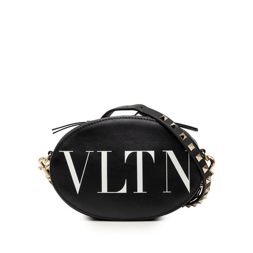 Calfskin Rockstud VLTN Oval Crossbody - Image 1