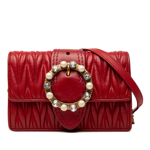 Matelasse Nappa Crystal Embellished Crossbody - Image 1