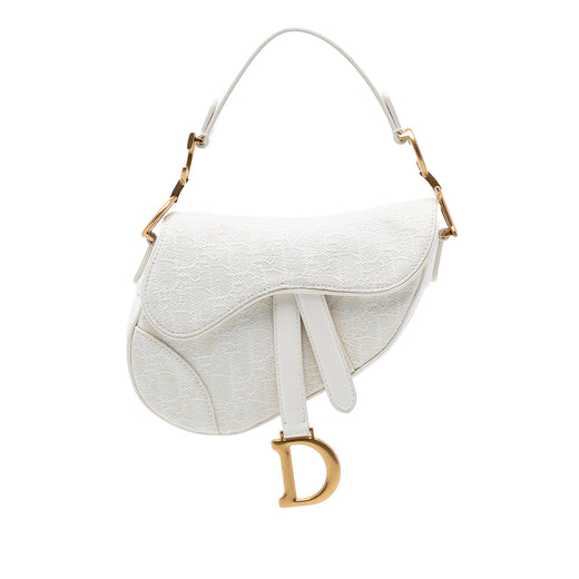Mini Oblique Canvas Saddle Bag - Image 1