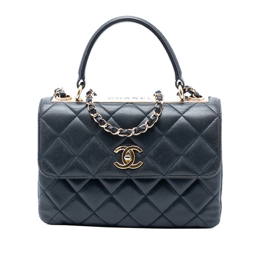 Small Quilted Lambskin Trendy CC Top Handle Flap - Image 1