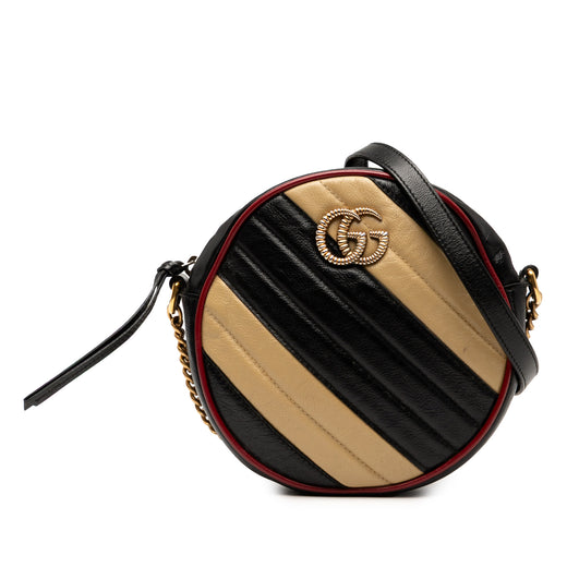 Mini GG Marmont Matelasse Leather Torchon Round Crossbody - Image 1