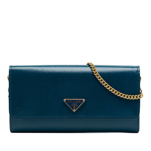 Saffiano Lux Wallet On Chain - Image 1