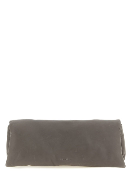 Rick Owens Baguette Clutch — Gray Medium-weight Lambskin