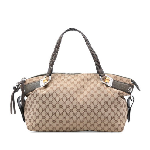 Medium GG Canvas Bamboo Bar Tote - Image 1