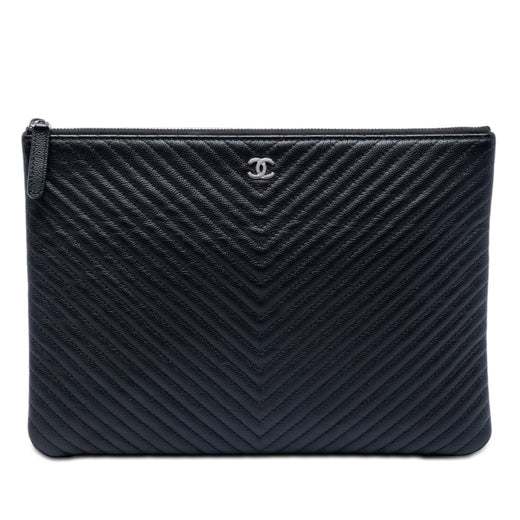 Medium CC Chevron Caviar O Case Clutch - Image 1