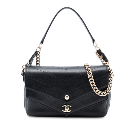 Mini Quilted Sheepskin Double Chevron Flap - Image 1