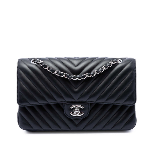 Medium Classic Chevron Lambskin Double Flap - Image 1