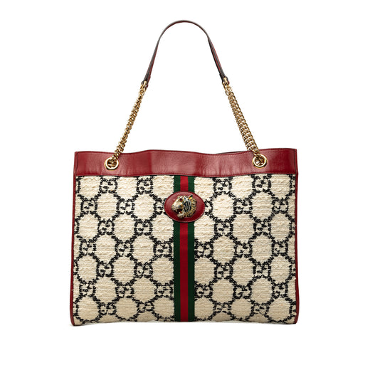 Large GG Tweed Web Rajah Tote - Image 1