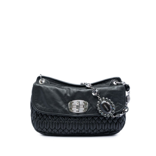 Matelasse Nappa Crystal Flap Crossbody - Image 1