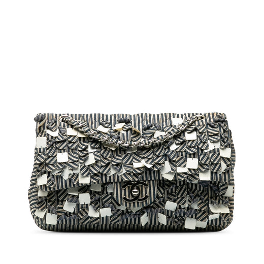 Medium Cotton Striped Double Flap - Image 1