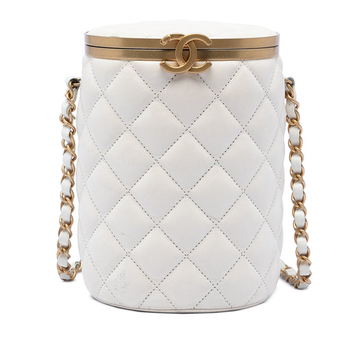 Small Quilted Lambskin Crown Box Bag - Image 1