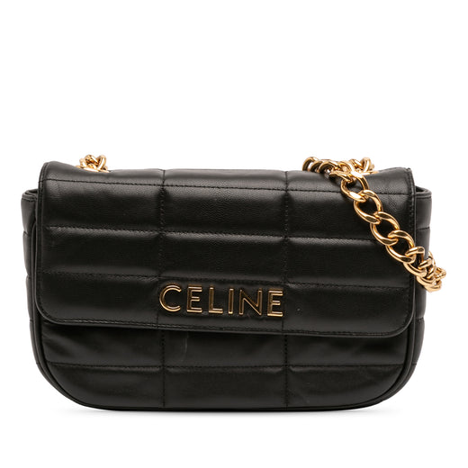 Matelasse Goatskin Monochrome Chain Shoulder Bag - Image 1