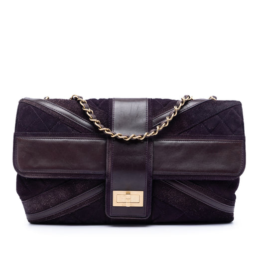Quilted Suede Union Jack Reissue 2.55 Double Flap 227 - Image 1