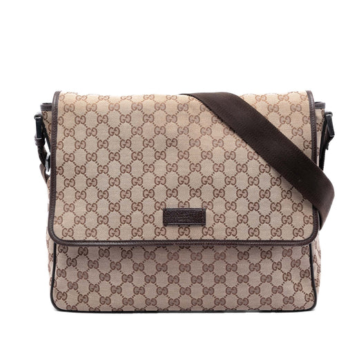 GG Canvas Flap Messenger Bag - Image 1