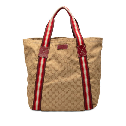 GG Canvas Web Tote - Image 1