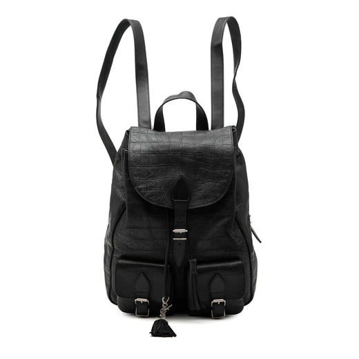 Croc Embossed Leather Festival Backpack - Image 1