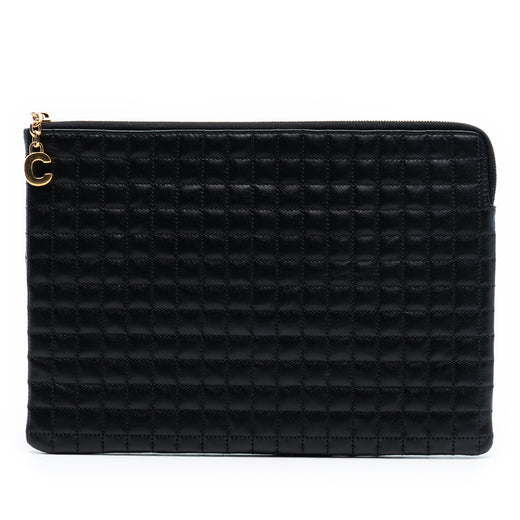 Quilted Calfskin C Charm Pouch - Image 1