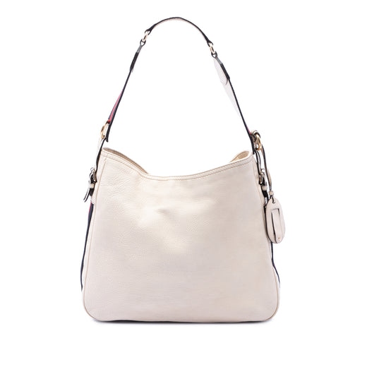 Medium Pebbled Calfskin Web Heritage Shoulder Bag - Image 1