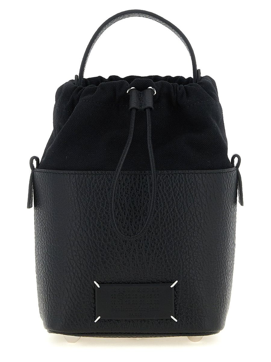 Maison Margiela 5ac Bucket Bag — Black Hammered Calf Leather