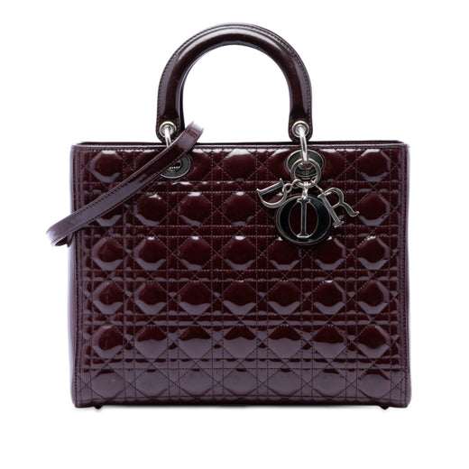 Large Patent Cannage Lady Dior - Image 1