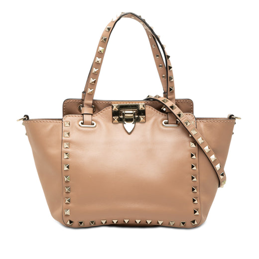 Mini Leather Rockstud Trapeze Satchel - Image 1