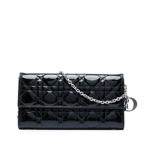 Patent Cannage Lady Dior Wallet On Chain - Image 1