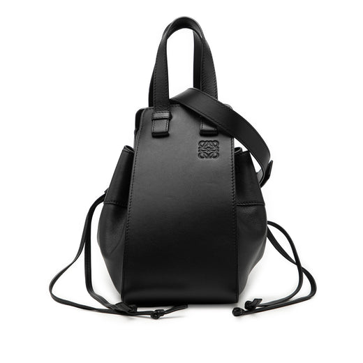 Small Leather Drawstring Hammock Bag - Image 1