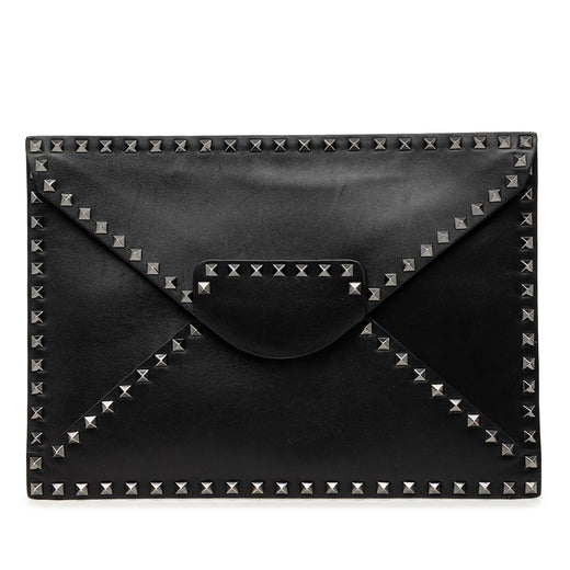 Leather Rockstud Untitled Envelope Clutch - Image 1