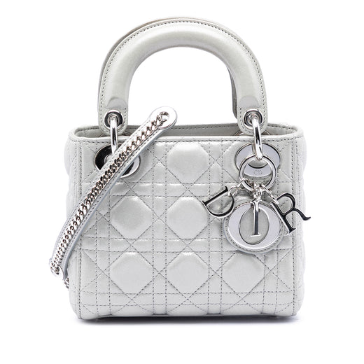 Mini Iridescent Lambskin Cannage Lady Dior - Image 1