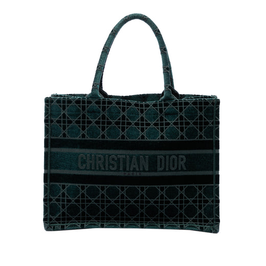 Medium Embroidered Velvet Cannage Book Tote - Image 1
