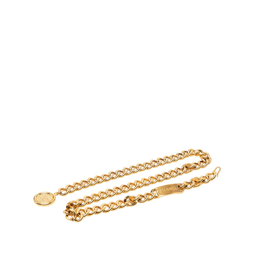 CC Gold Plated 31 Rue Cambon Medallion Chain Belt - Image 1