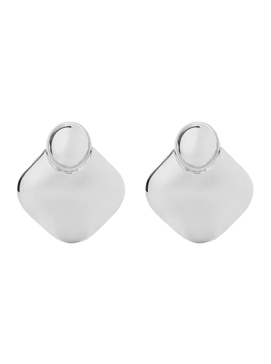 Federica Tosi Sculptural Metal Earrings — Silver