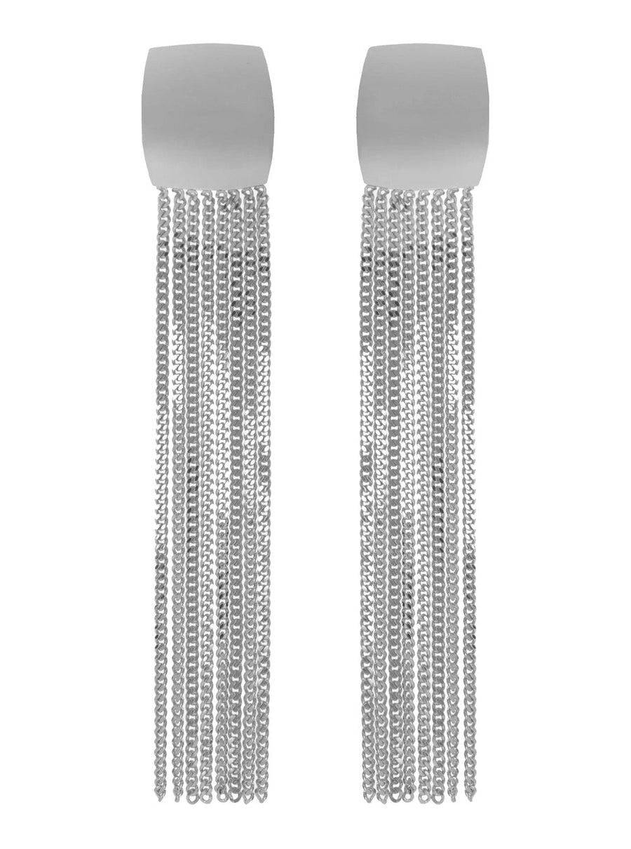 Federica Tosi Drop Earrings — Silver Metal